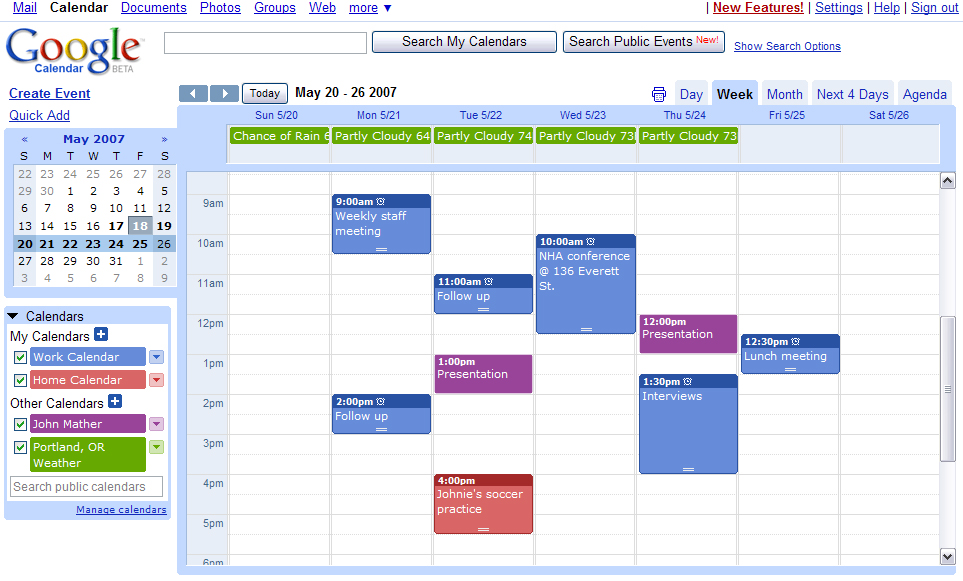 Show Google Calendar On Desktop Vista