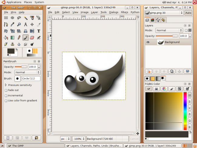 Сделать gimp похожим на photoshop ubuntu