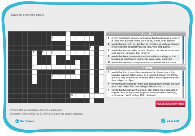 Crossword LearningWorks for Kids